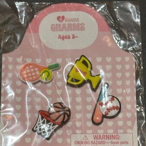 🌸$3 if bundled - Cute Croc Sport Charms Set for Kids  Tennis Basketball Baseball